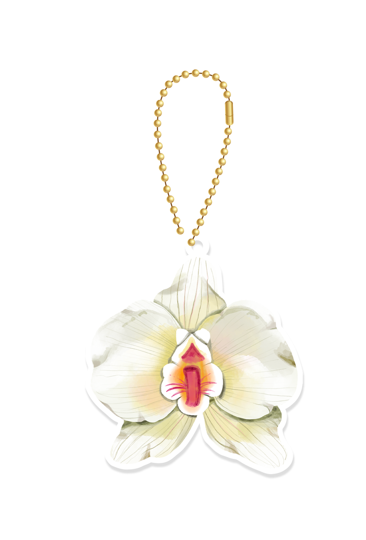 White Orchid - CHARMUP™ Special Edition Orkedia Collection Phone Strap | LOUCASE