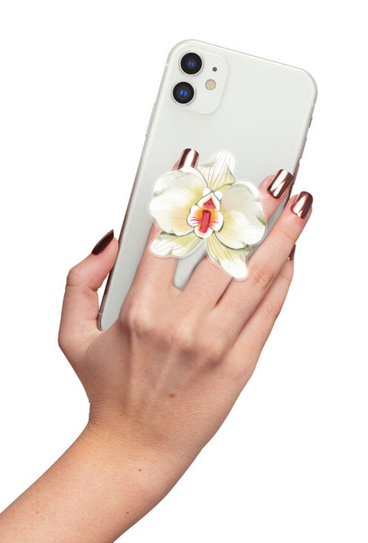 White Orchid - GRIPUP™ Special Edition Orkedia Collection Phone Grip | LOUCASE