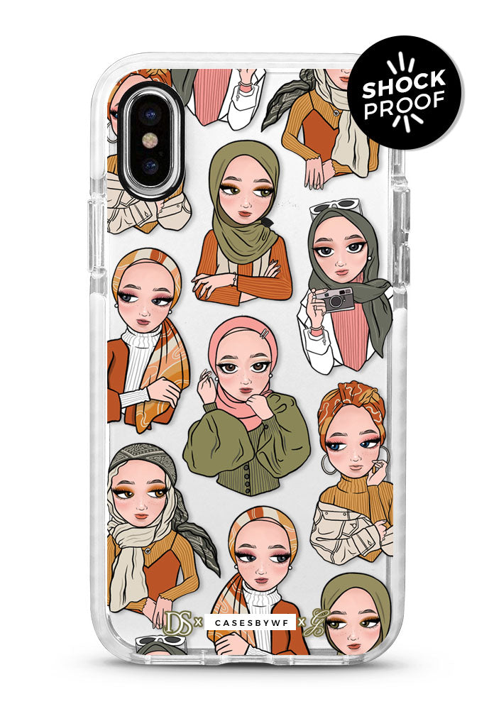 Chic Bundle - PROTECH™ + 2 Shawl Special Edition Dianashawl X Casesbywf x Guzel KL Phone Case