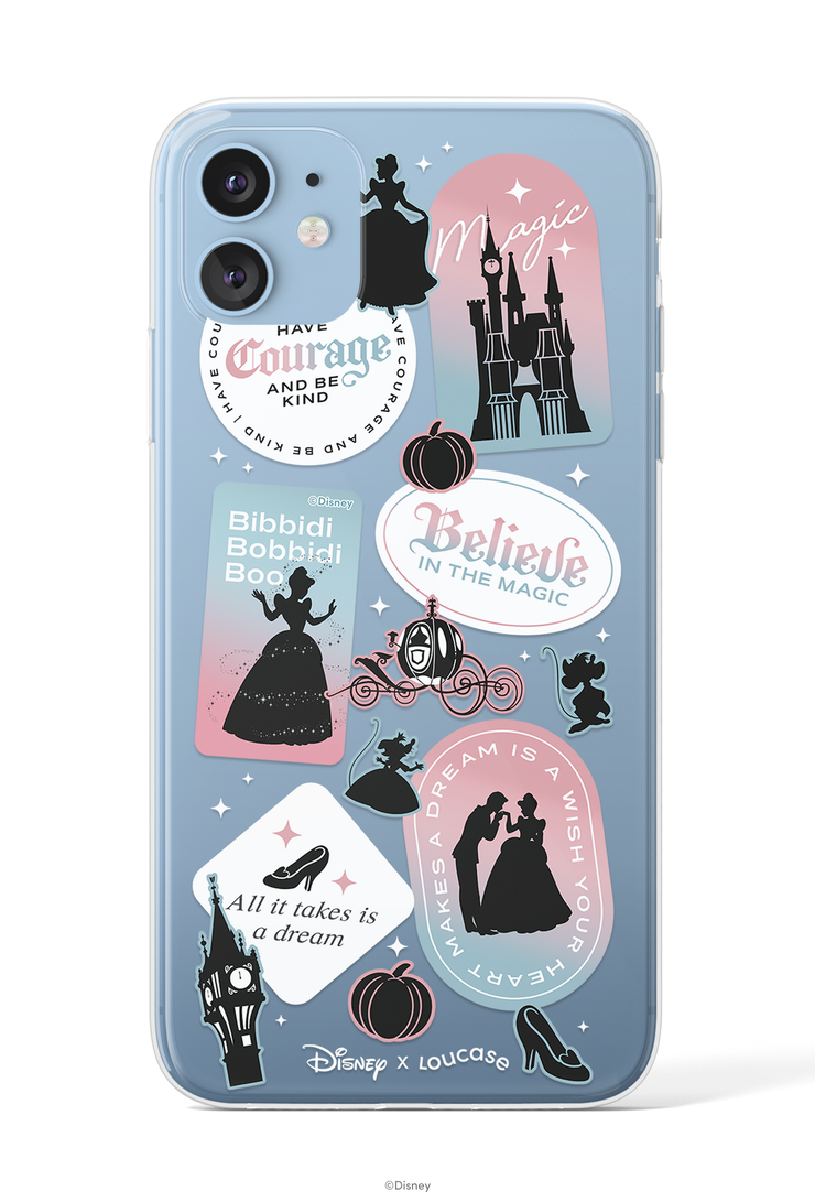 Magical Words - KLEARLUX™ Disney x Loucase Cinderella Collection Phone Case | LOUCASE