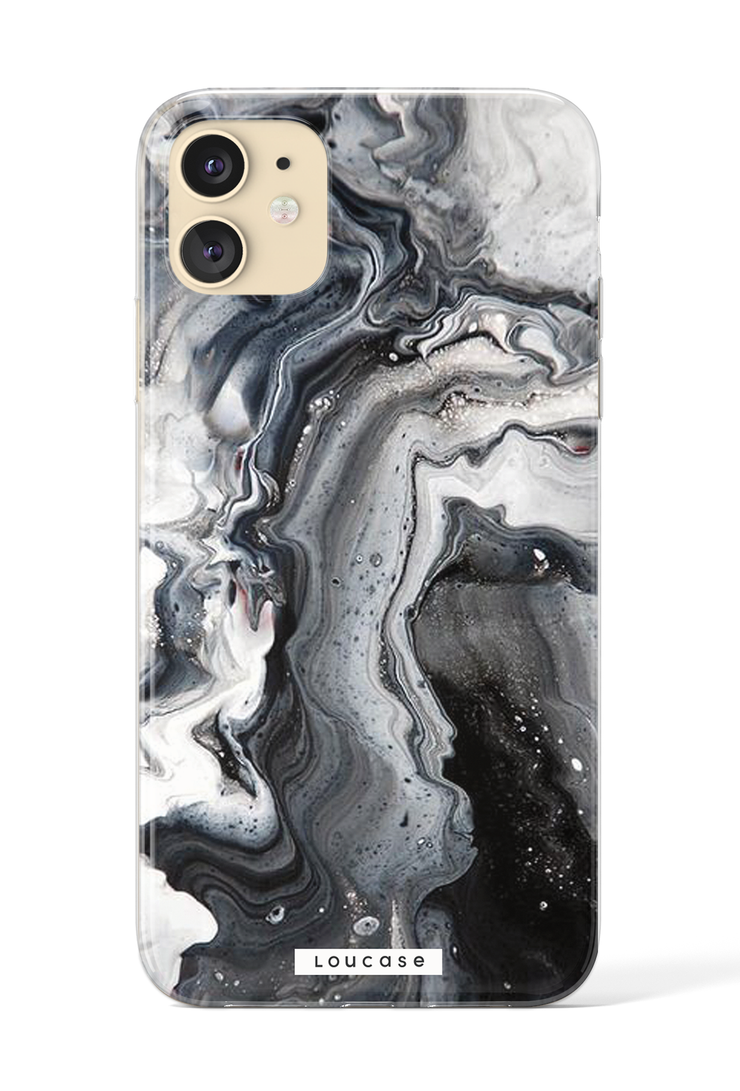 Marble Black KLEARLUX™ Phone Case | LOUCASE