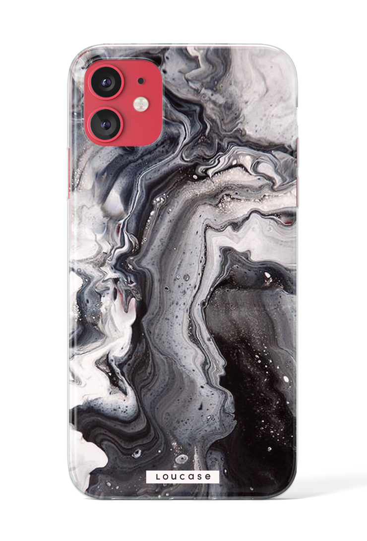 Marble Black KLEARLUX™ Phone Case | LOUCASE