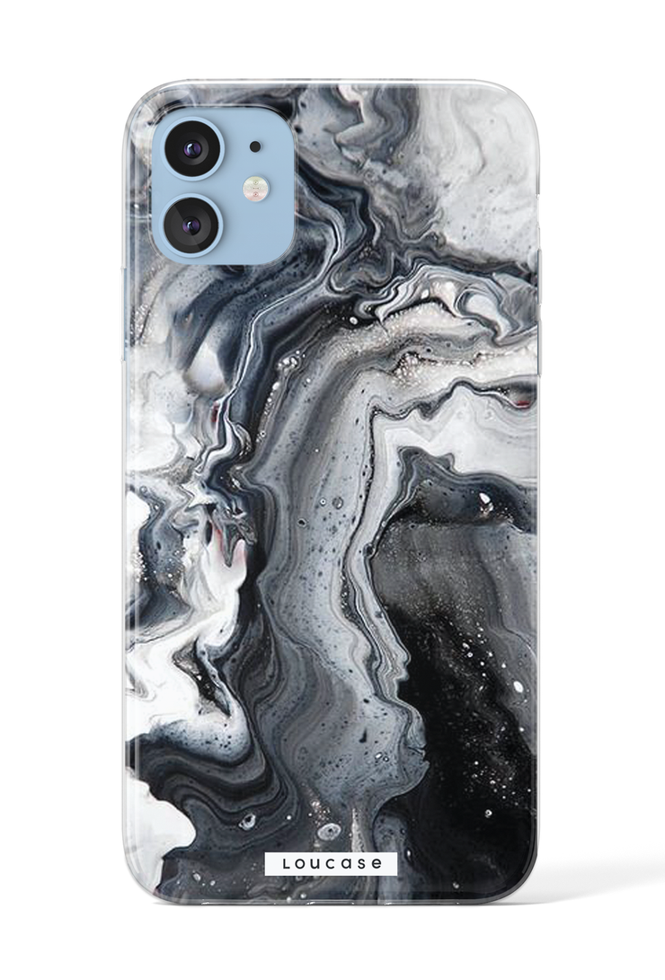 Marble Black KLEARLUX™ Phone Case | LOUCASE